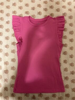 GAP Pink Flutter Sleeve Tank Top